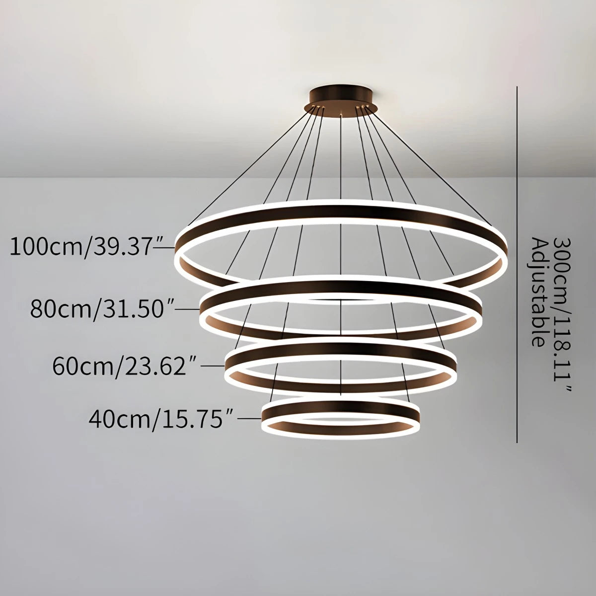 Antizer Circle Layered Living Room Chandelier