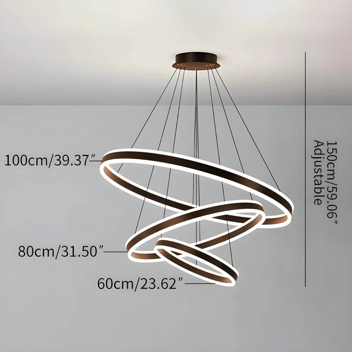Antizer Circle Layered Living Room Chandelier
