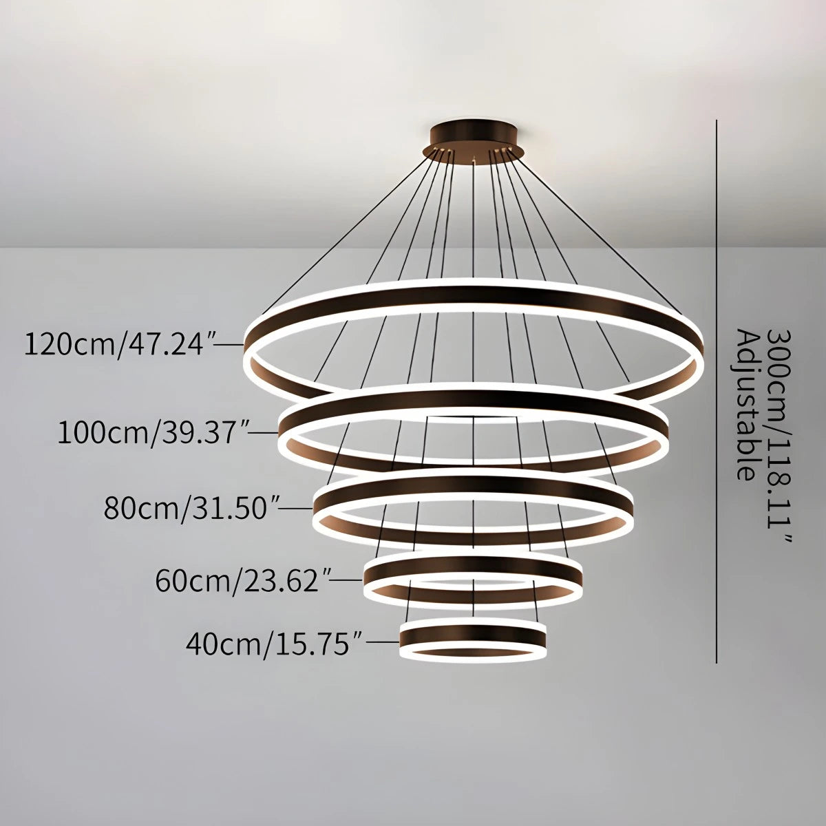 Antizer Circle Layered Living Room Chandelier