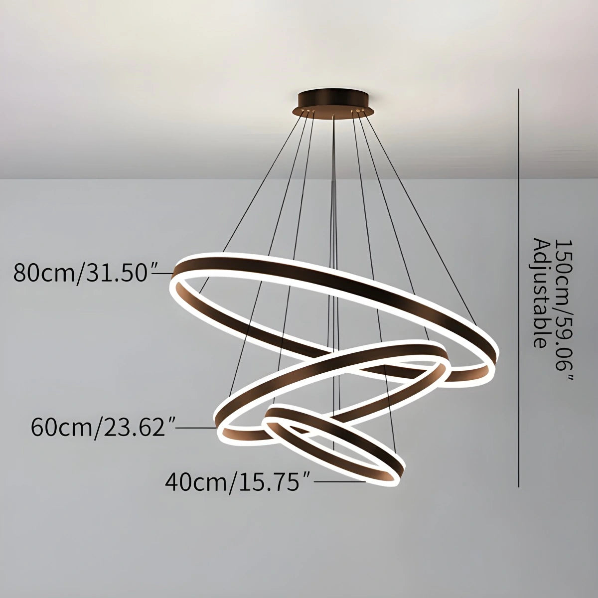 Antizer Circle Layered Living Room Chandelier