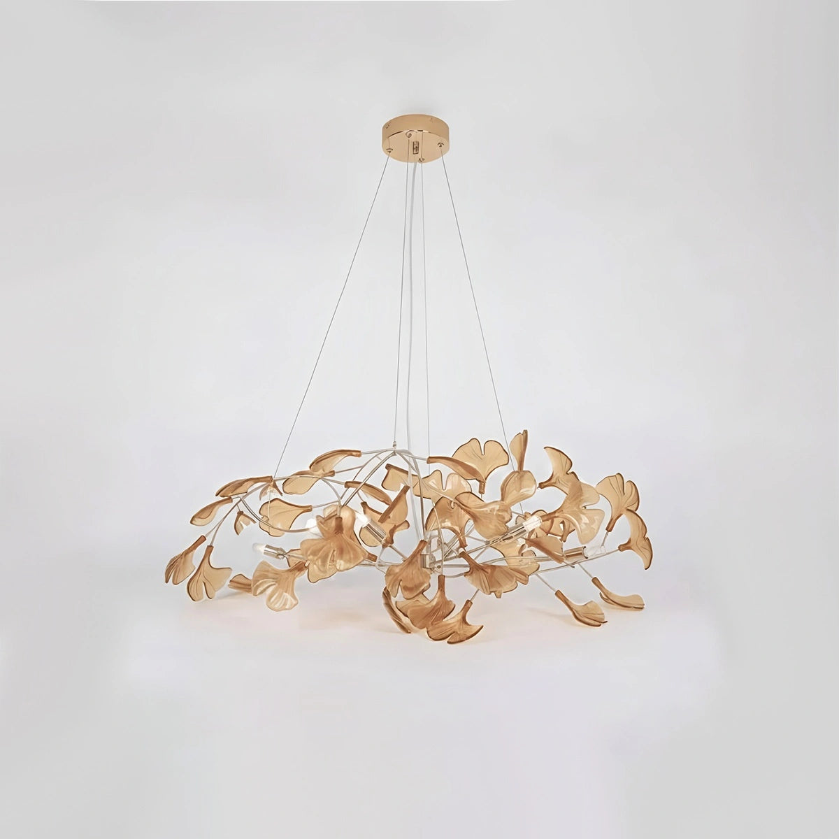 Antizer Acrylic Ginkgo Leaf Chandelier for Dining Area
