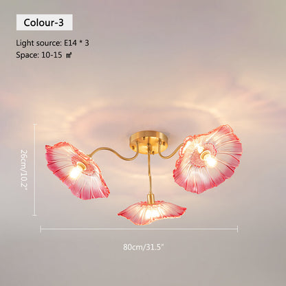 Antizer Lotus Leaf Glass Ceiling Lamp