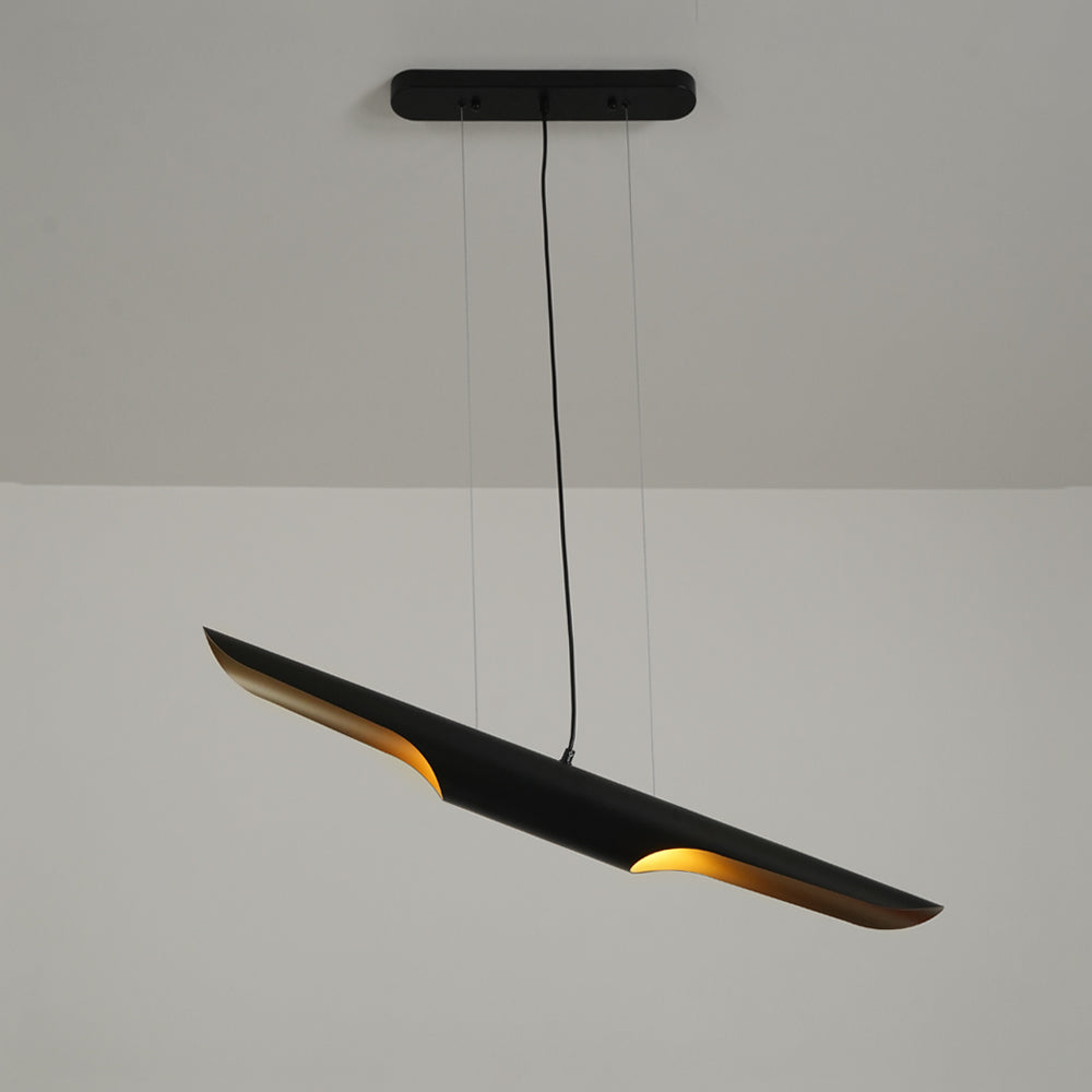 Modern Coltrane Pipe LED Pendant Lamp – Adjustable Black & Gold Metal Ceiling Light