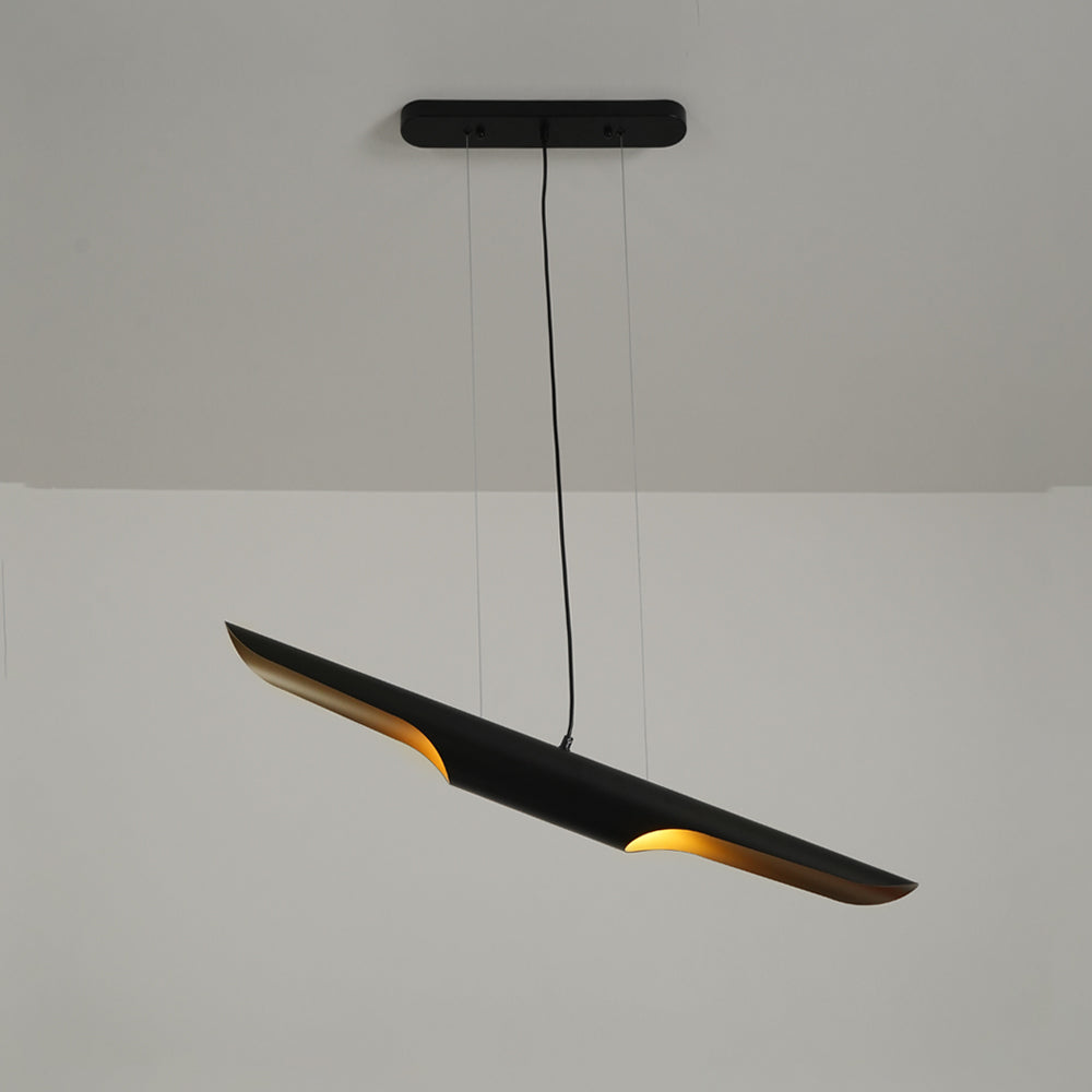 Modern Coltrane Pipe LED Pendant Lamp – Adjustable Black & Gold Metal Ceiling Light
