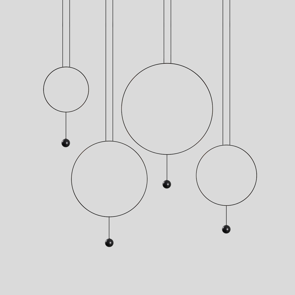 Antizer Modern Minimalist Circular Halo Pendant Light