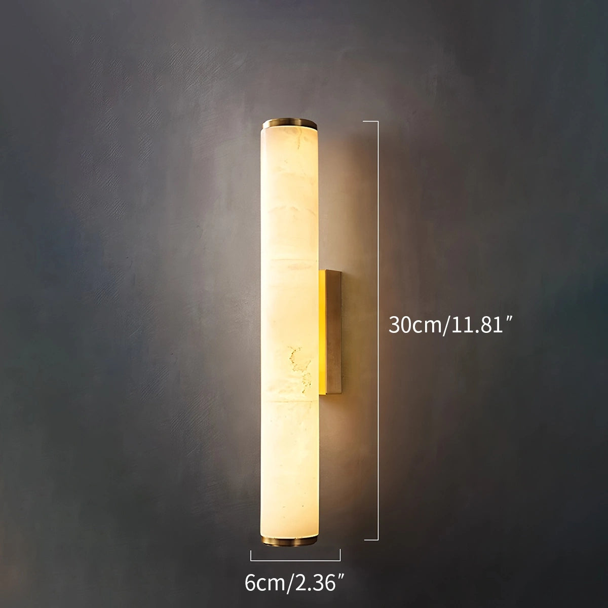 Antizer Modern Cylindrical Spanish Alabaster Wall Sconce