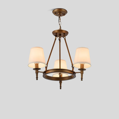 Antizer Vintage Ring Metal Fabric Chandelier