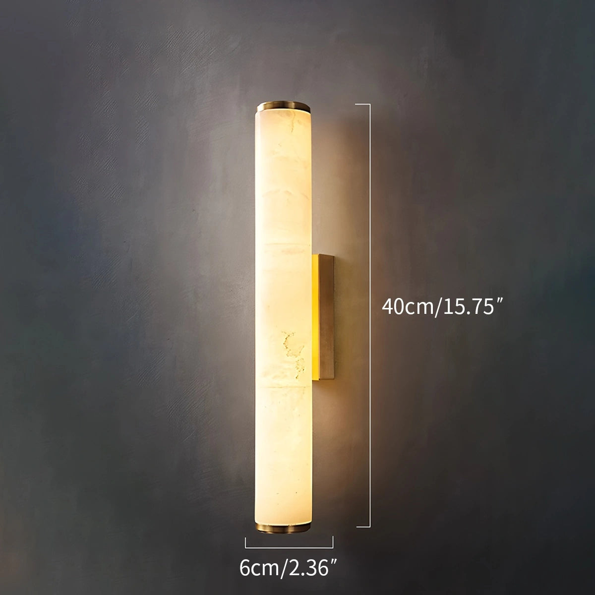 Antizer Modern Cylindrical Spanish Alabaster Wall Sconce
