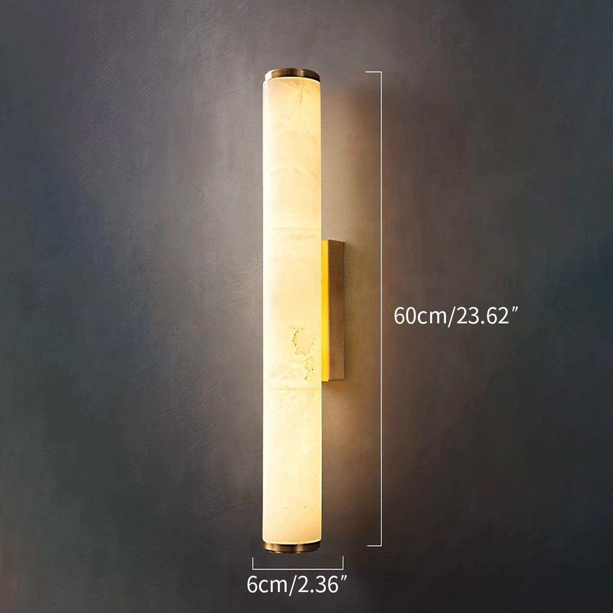 Antizer Modern Cylindrical Spanish Alabaster Wall Sconce