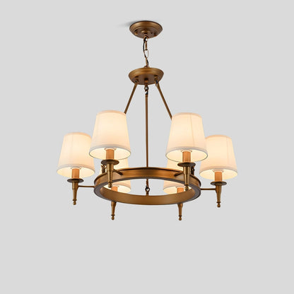 Antizer Vintage Ring Metal Fabric Chandelier