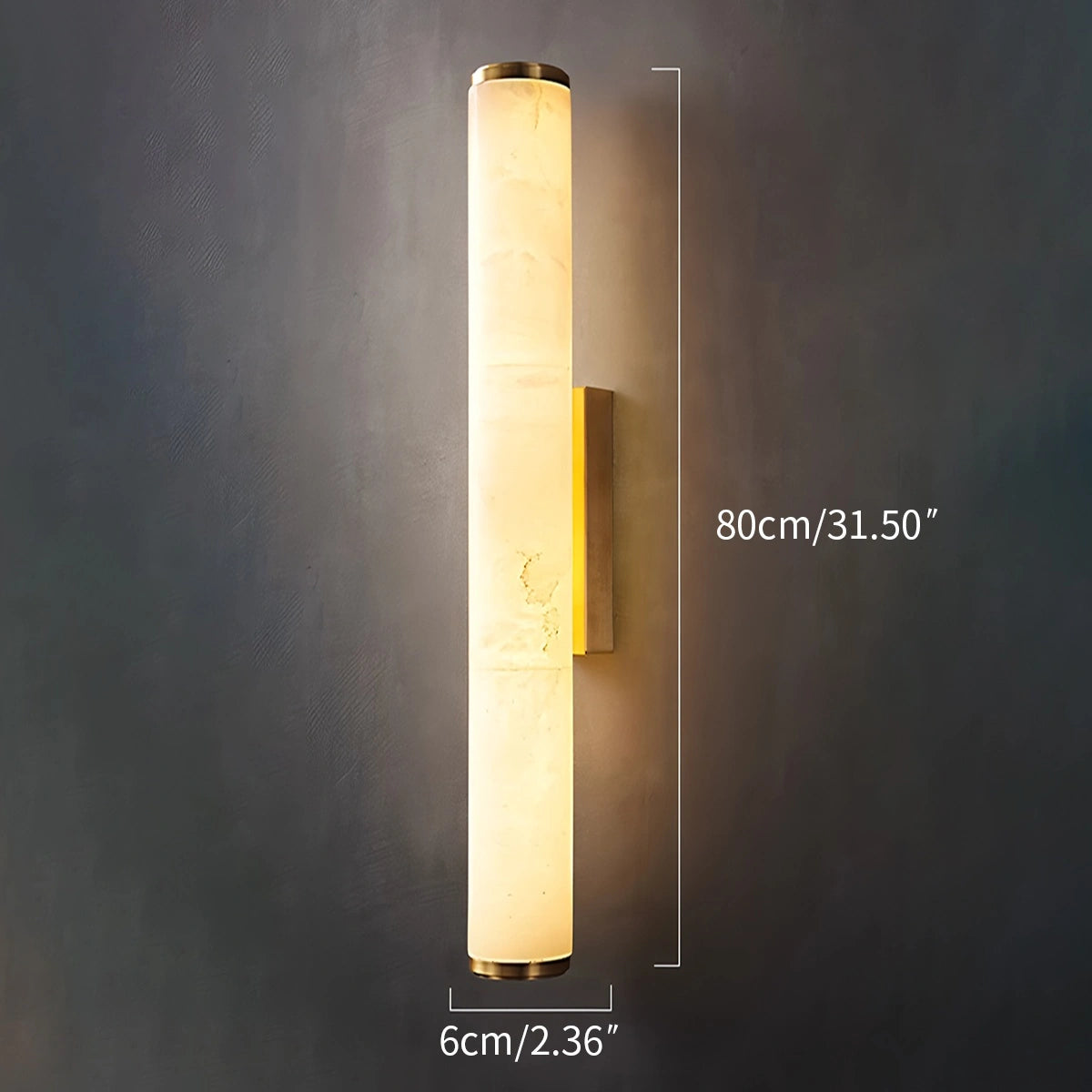 Antizer Modern Cylindrical Spanish Alabaster Wall Sconce