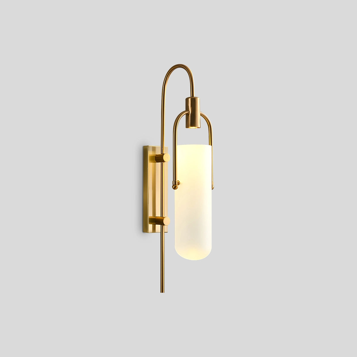 Antizer Modern Arc Glass Wall Lamp for Bedroom