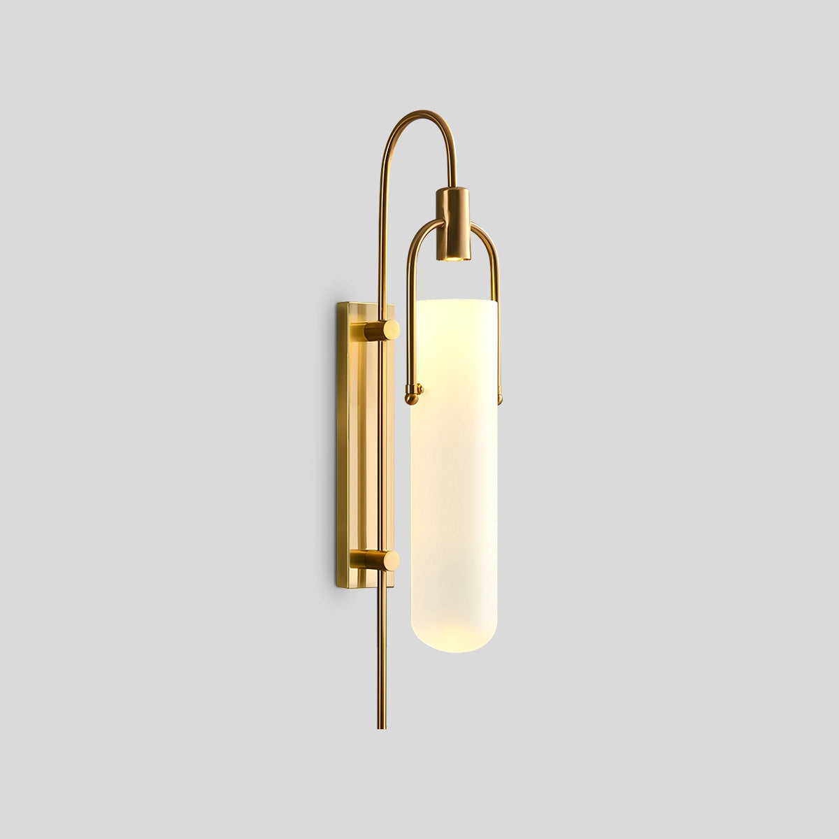 Antizer Modern Arc Glass Wall Lamp for Bedroom