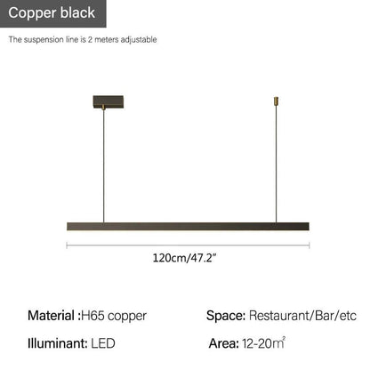 Antizer All Copper Minimalist Chandelier for Dining & Living Rooms