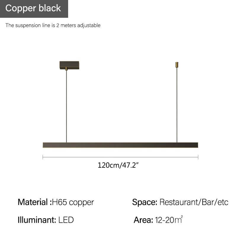 All Copper Minimalist Chandelier