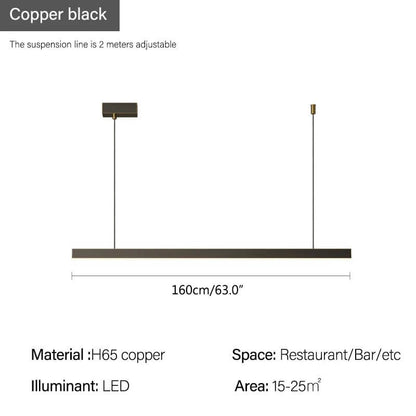 Antizer All Copper Minimalist Chandelier for Dining & Living Rooms