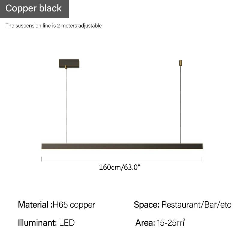 All Copper Minimalist Chandelier