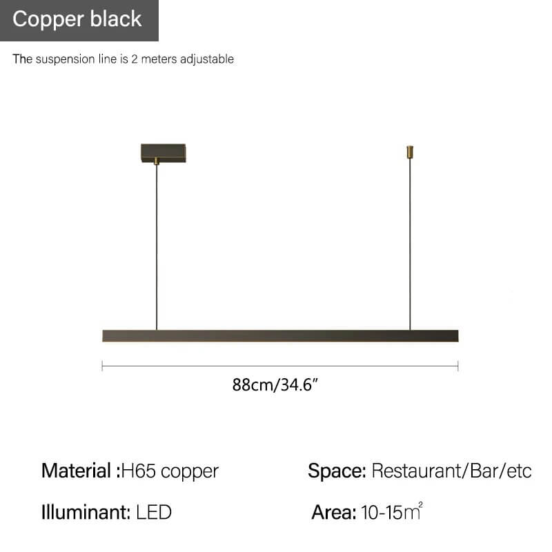 Antizer All Copper Minimalist Chandelier for Dining & Living Rooms