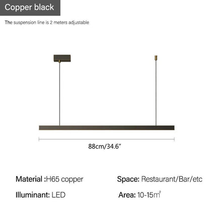 Antizer All Copper Minimalist Chandelier for Dining & Living Rooms