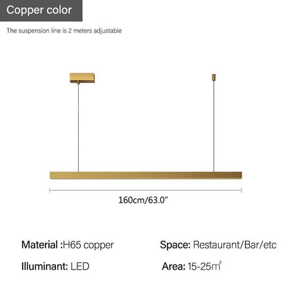 Antizer All Copper Minimalist Chandelier for Dining & Living Rooms