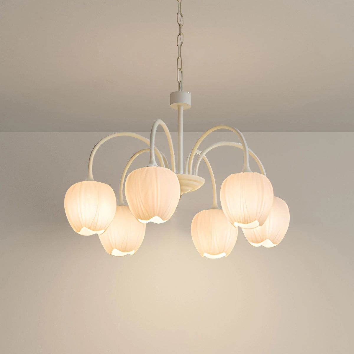 glass tulip chandelier