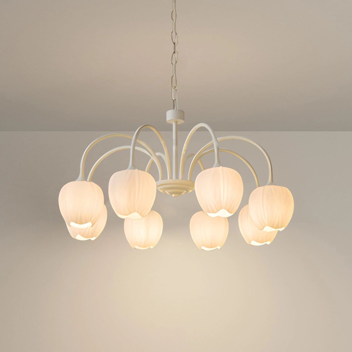 glass tulip chandelier