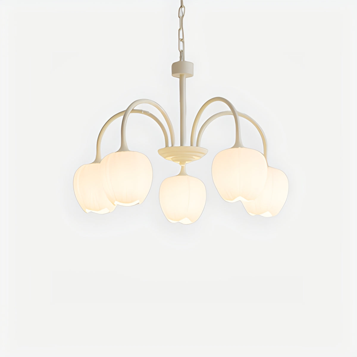 French Romance Tulip Matcha Chandelier