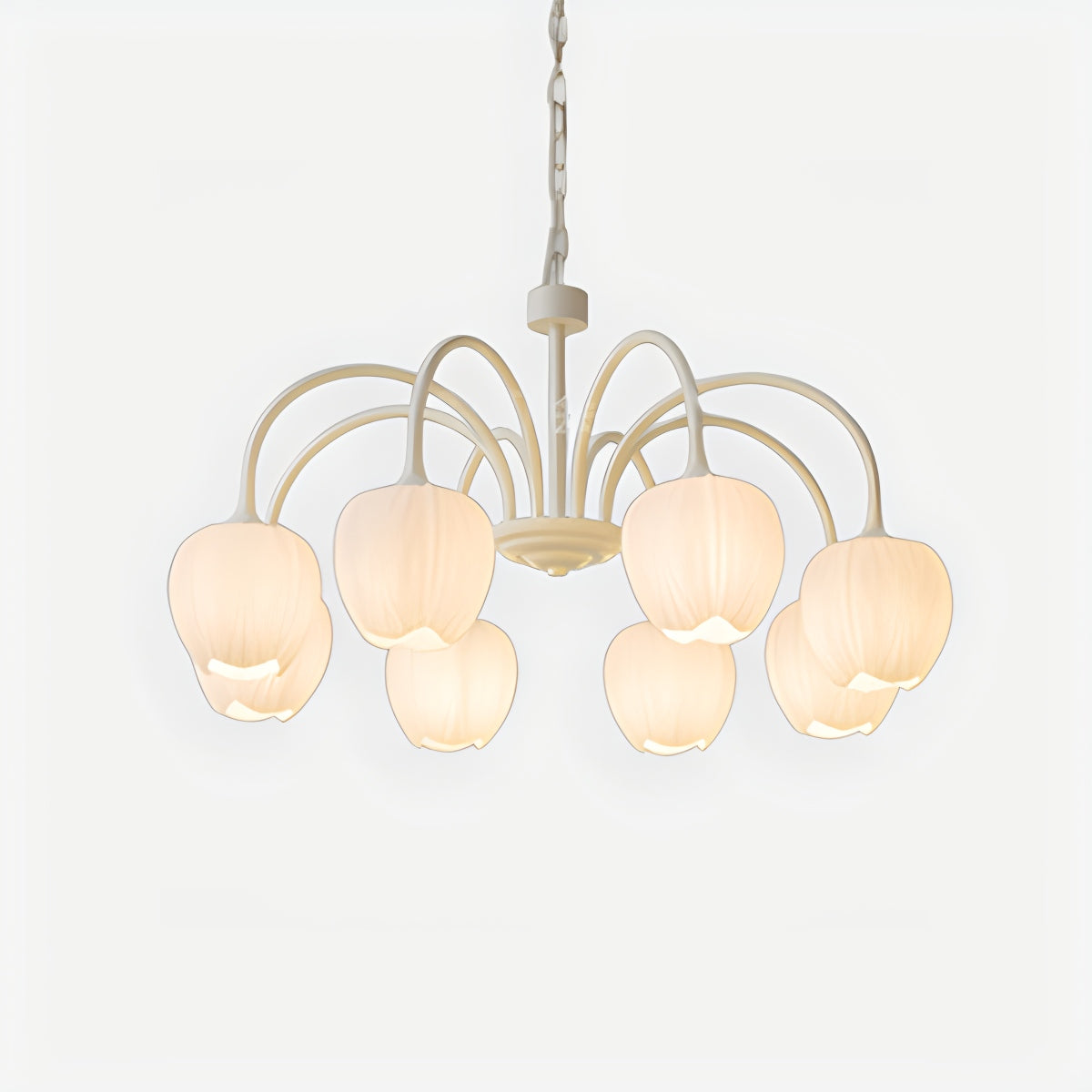 French Romance Tulip Matcha Chandelier