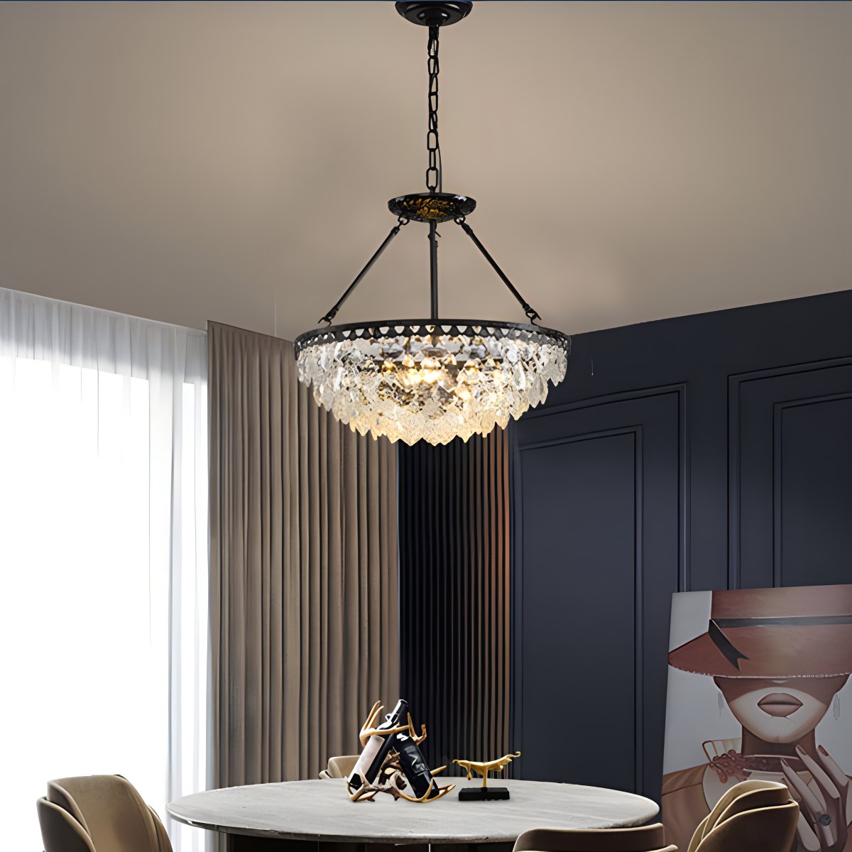 Crown Crystal Led Chandelier