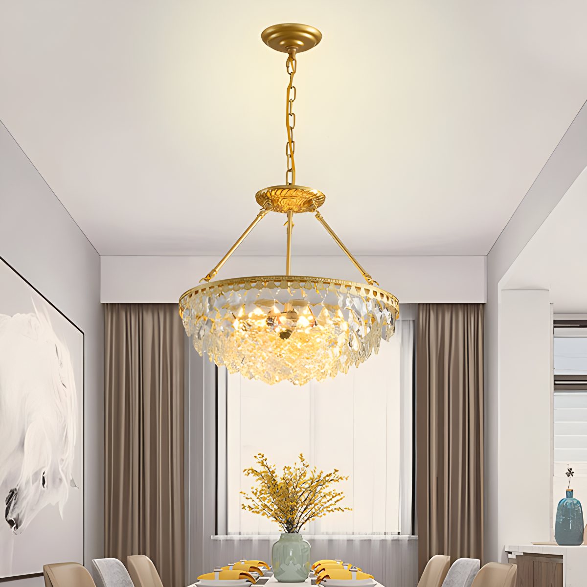 Crown Crystal Led Chandelier