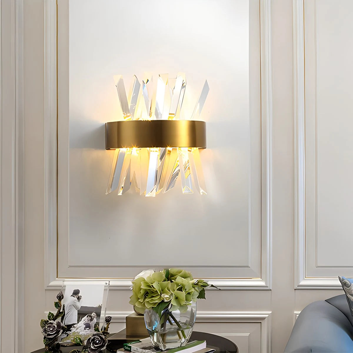 Antizer Crystal Glass Luxury Wall Sconce