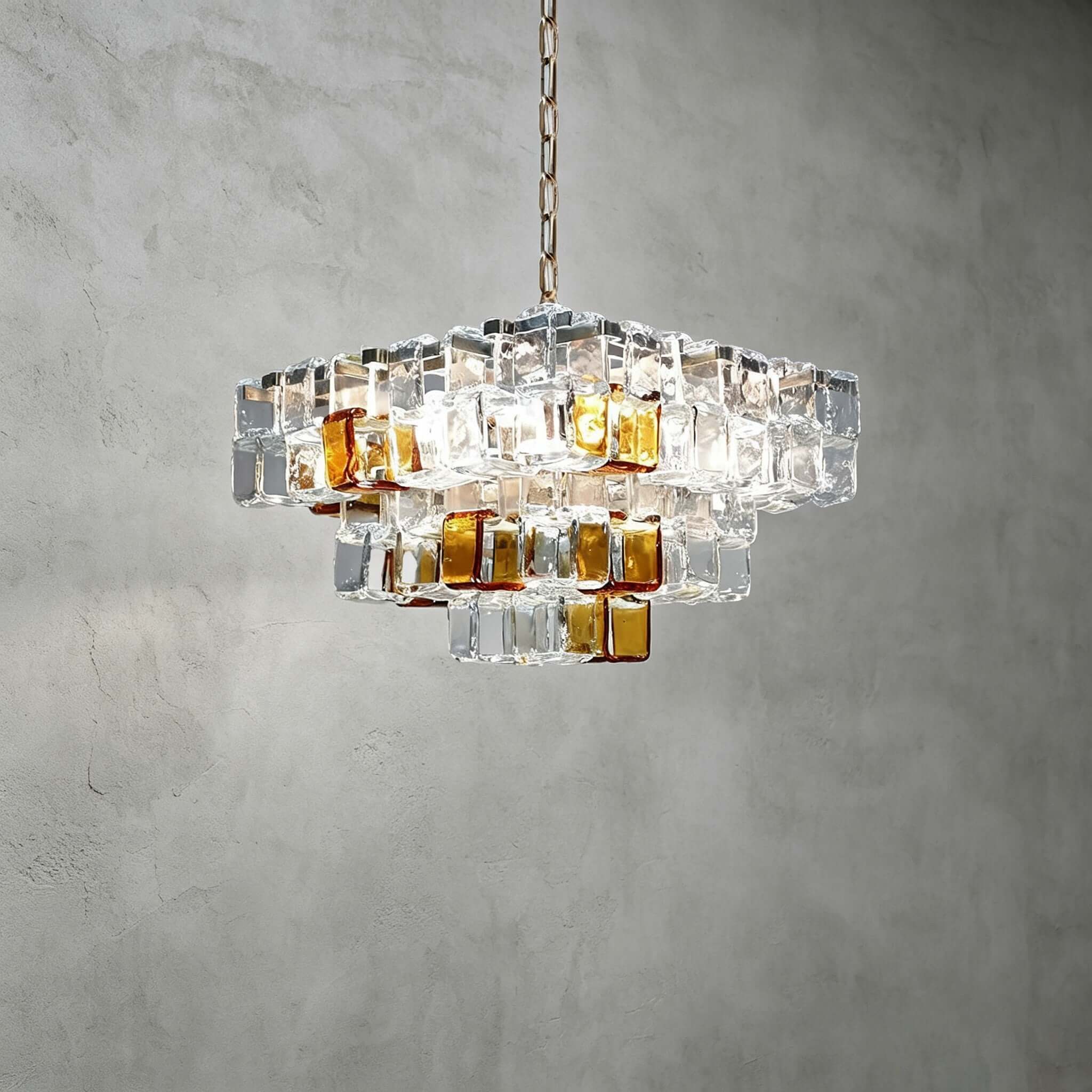 Cubria Chandelier | Modern French Glass Light for Dining Spaces