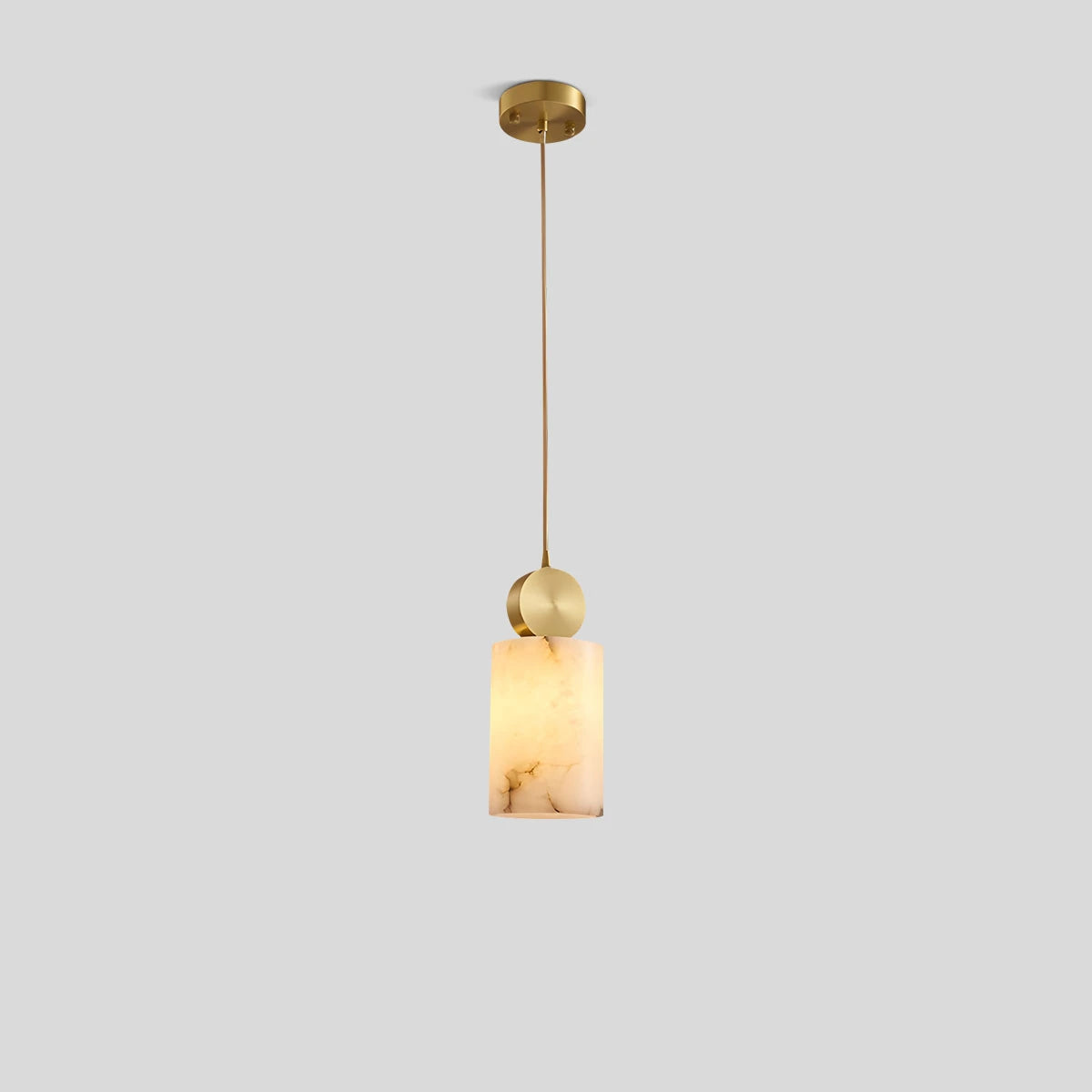 Antizer All Copper Geometric Spanish Alabaster Pendant Light