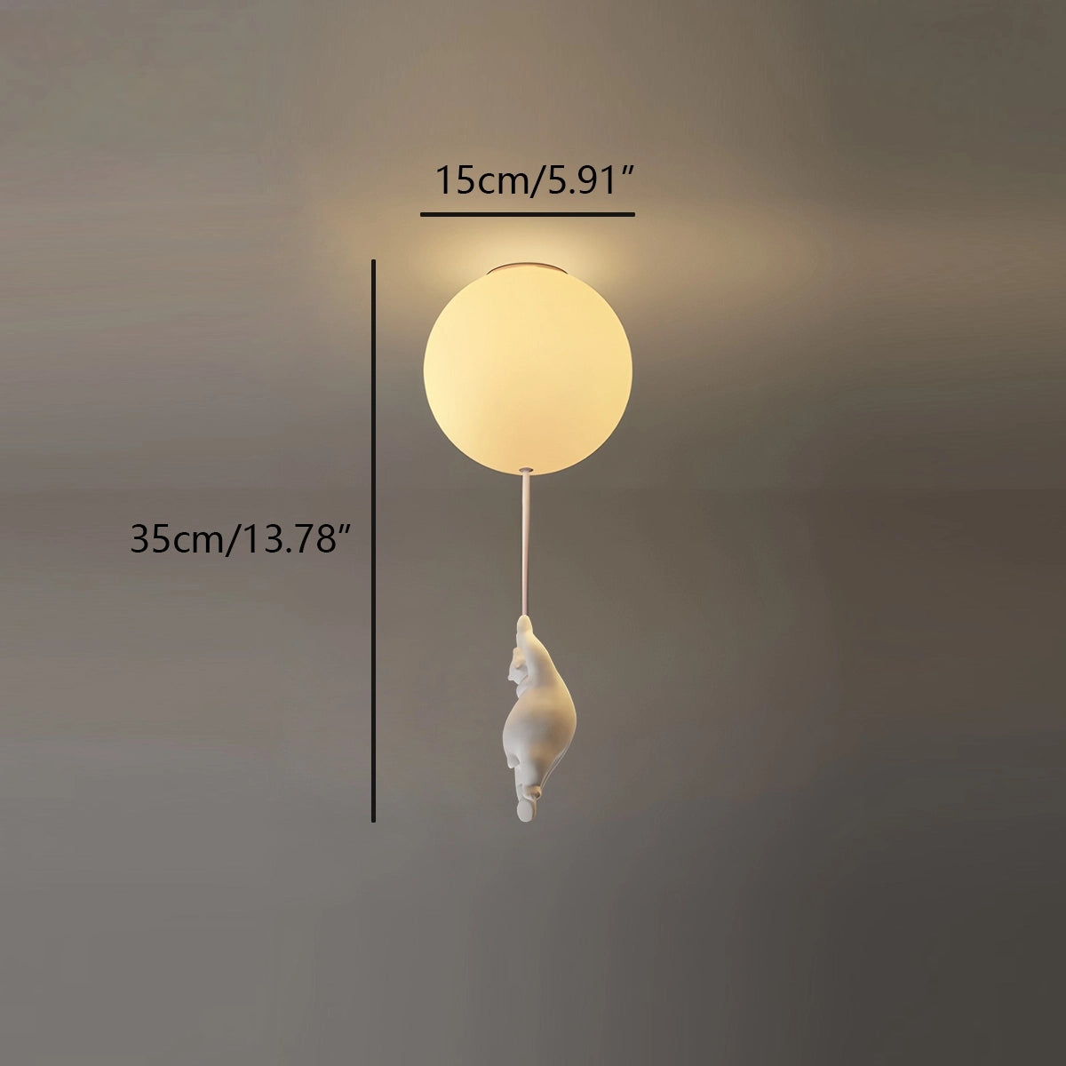 Antizer Modern Cartoon Balloon Bear Ceiling Light