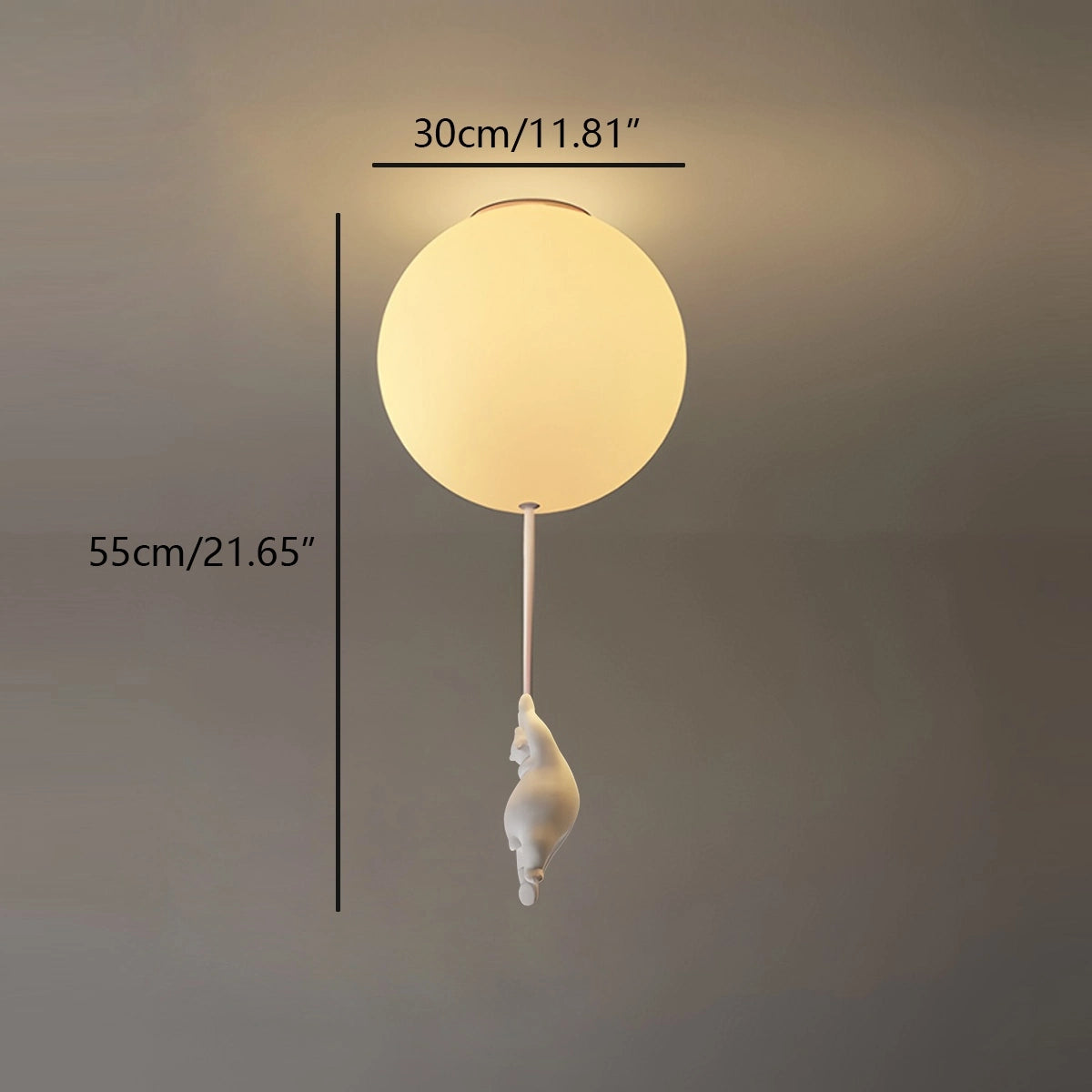 Antizer Modern Cartoon Balloon Bear Ceiling Light