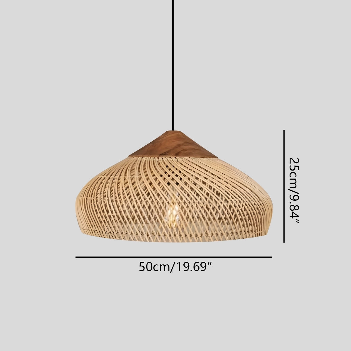 Antizer Rattan Lantern Pendant Light for Dining Room