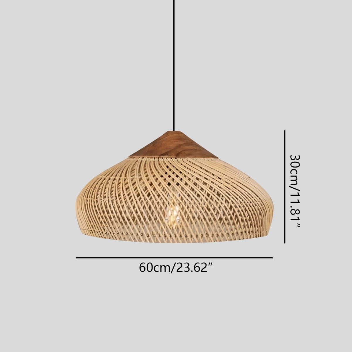 Antizer Rattan Lantern Pendant Light for Dining Room