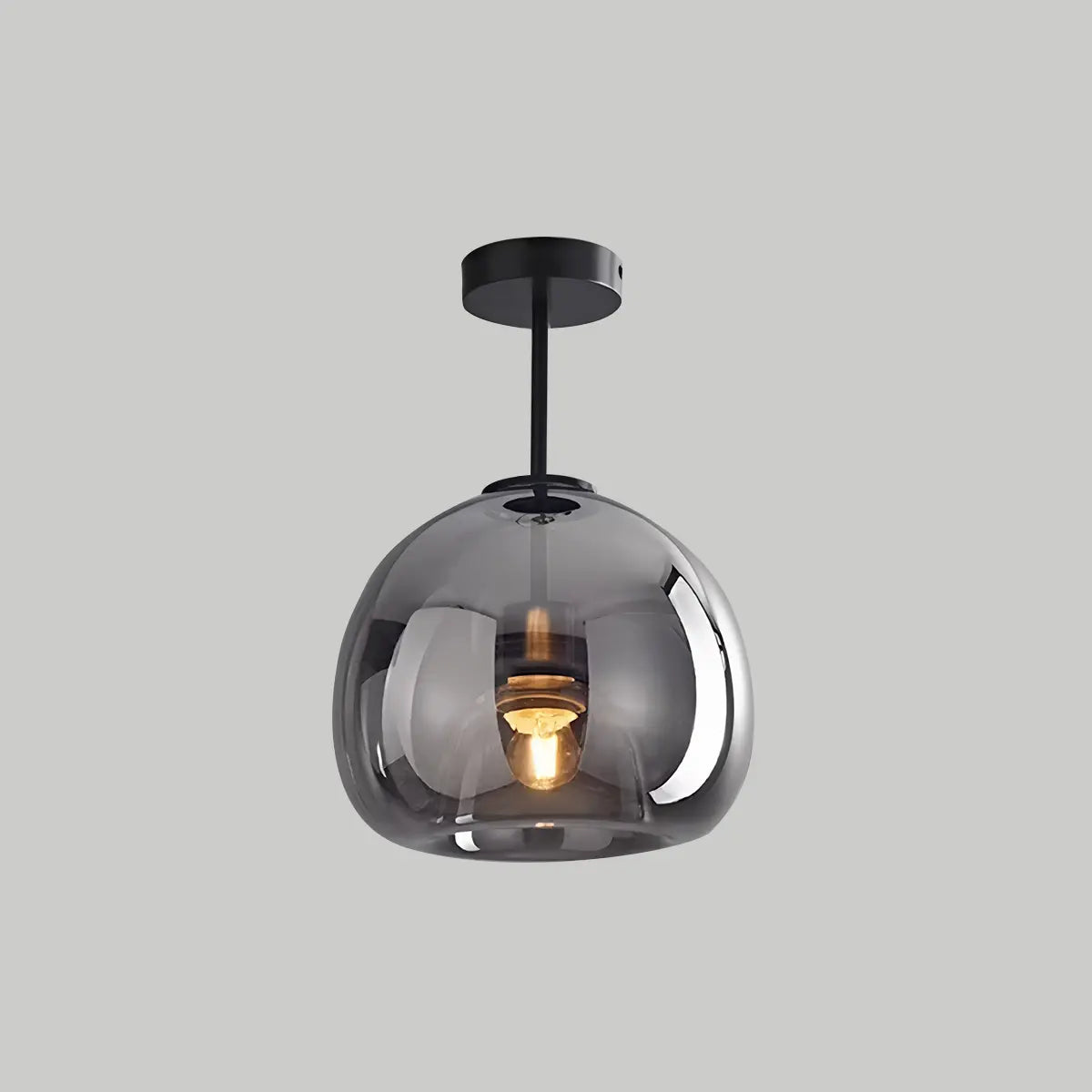 Antizer Vintage Glass Semi-Flush Ceiling Light for Entryway
