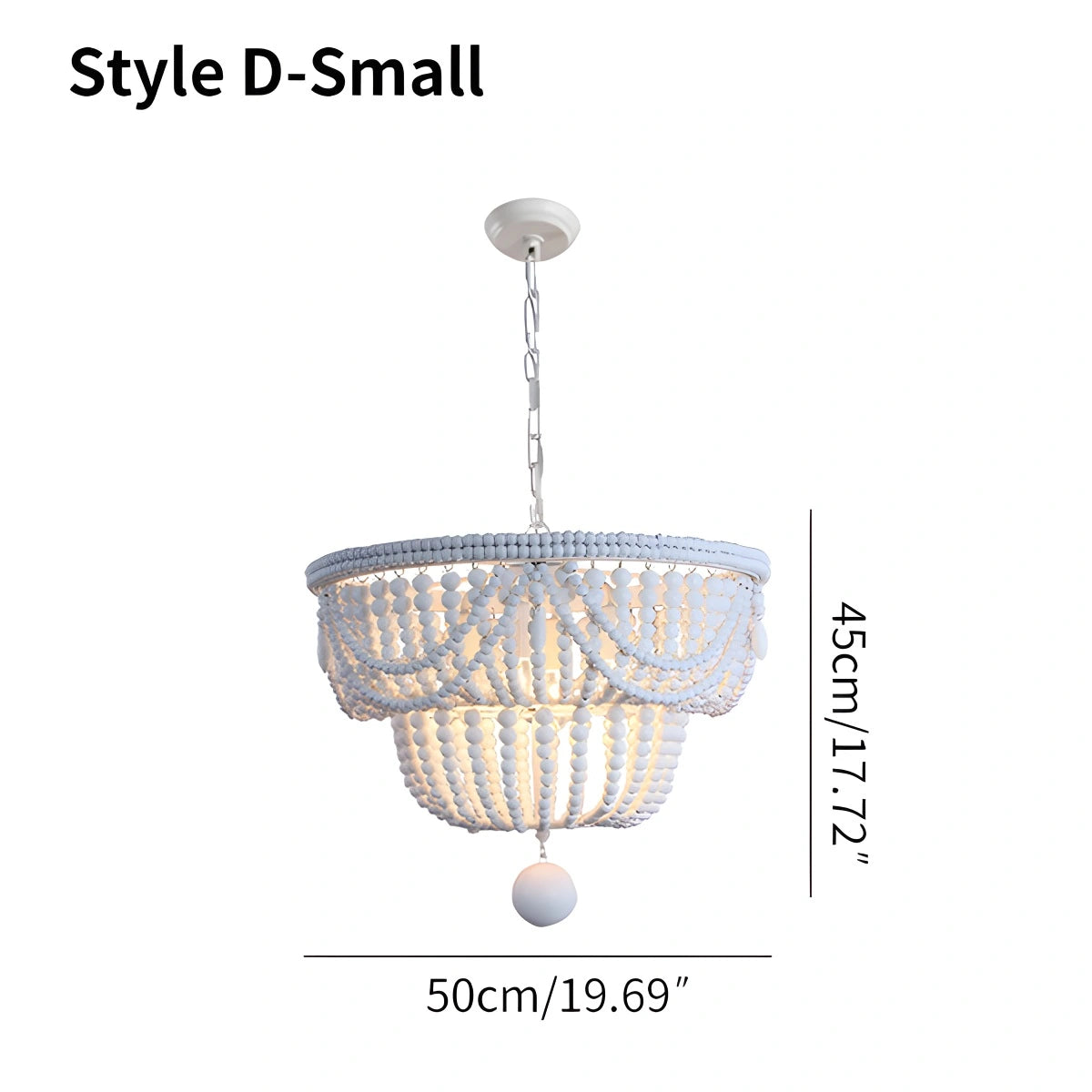 Antizer Retro Wooden Bead Chandelier for Dining Room