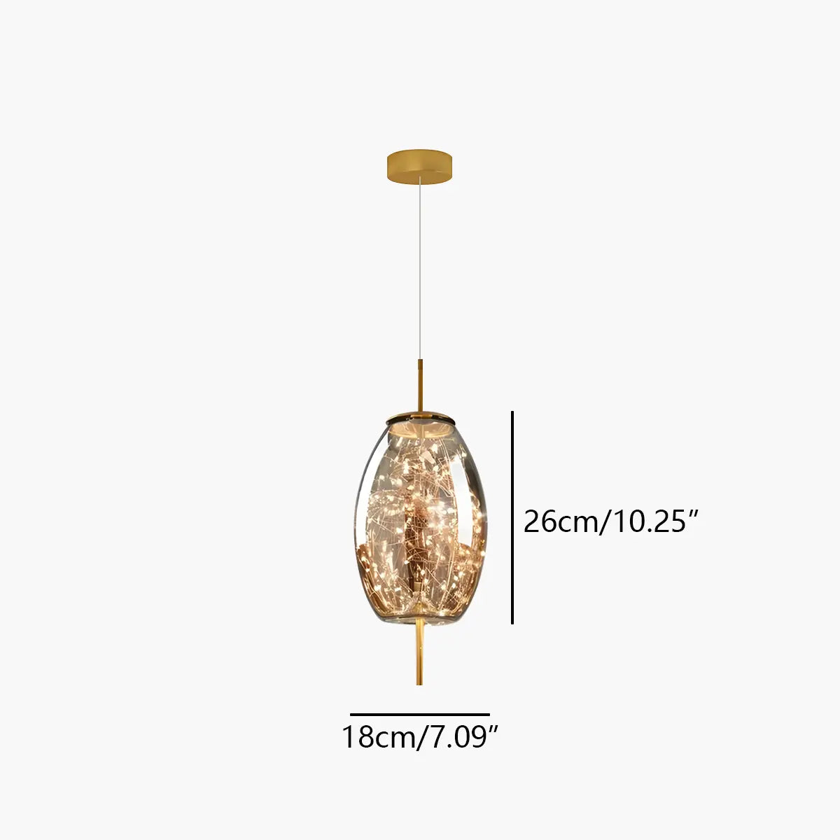 Antizer Twirl Modern Pendant Light for Bedroom