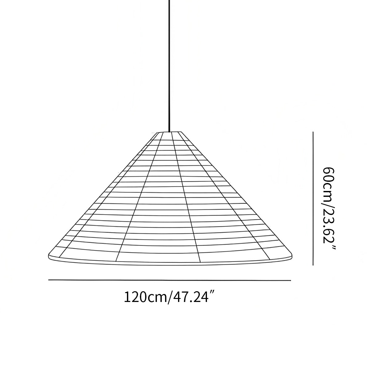 Antizer Washi Paper Hat Pendant Lamp for Dining Room