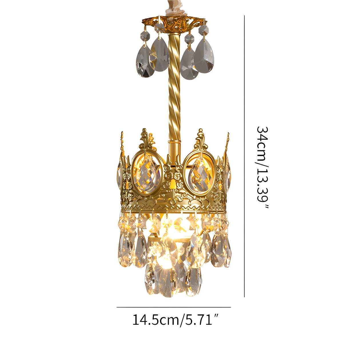 Antizer French Retro Crystal Chandelier for Dining Room