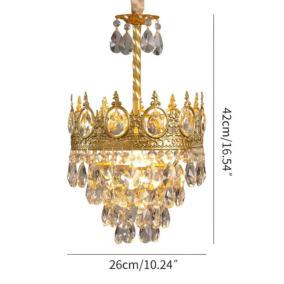 Antizer French Retro Crystal Chandelier for Dining Room