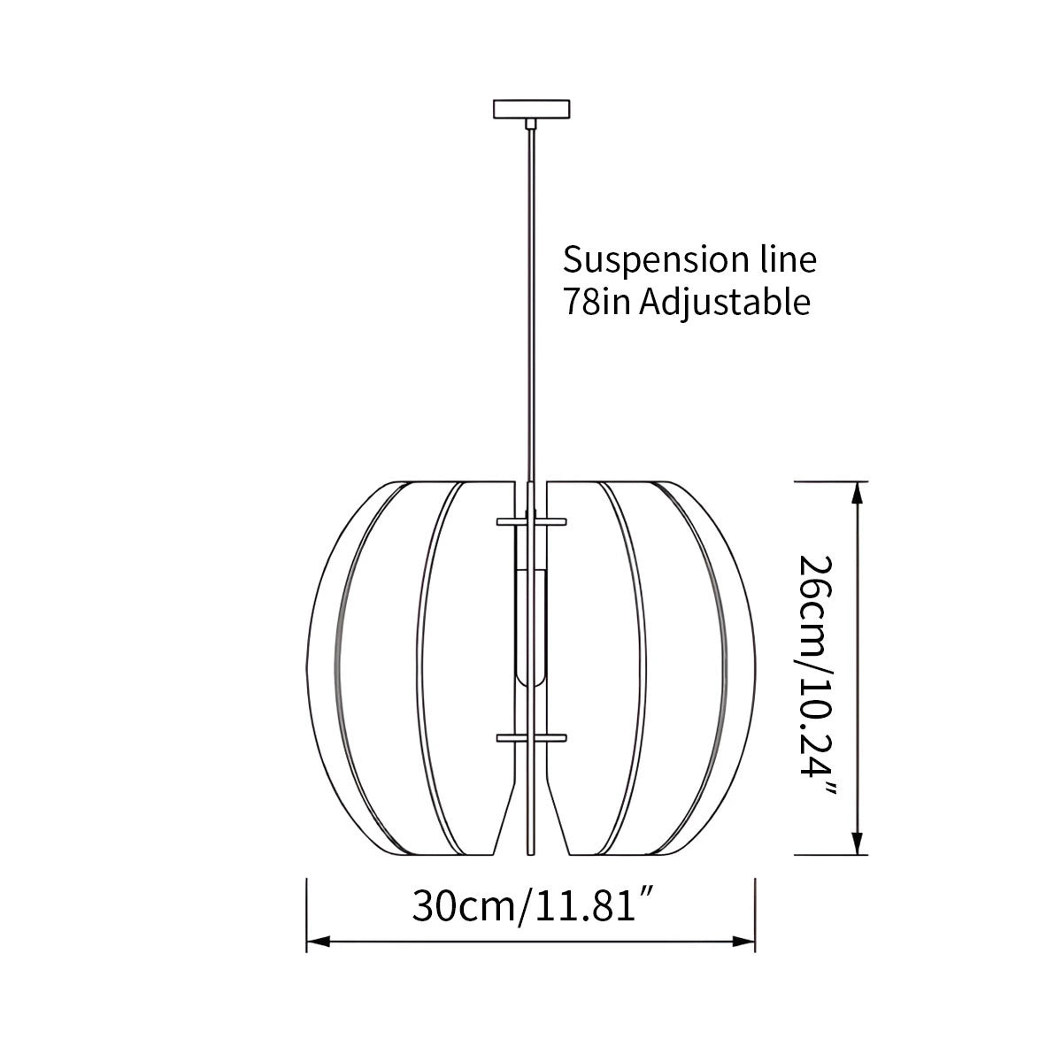 Antizer Circular Arc Piece Acoustic Pendant Light