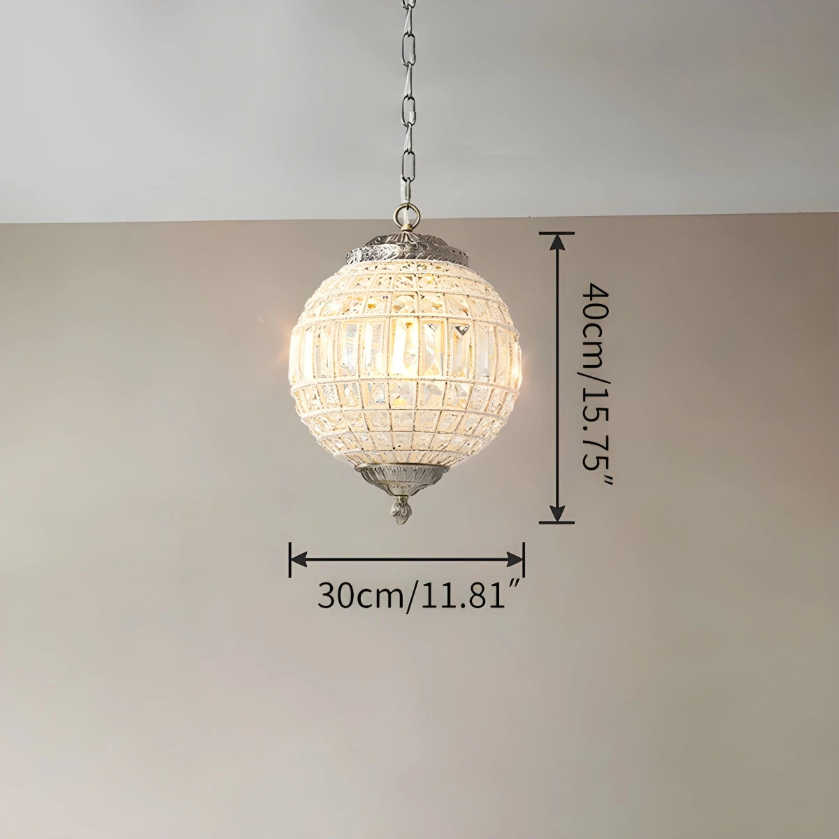 Antizer Crystal Sphere Pendant Light for Dining & Living Rooms