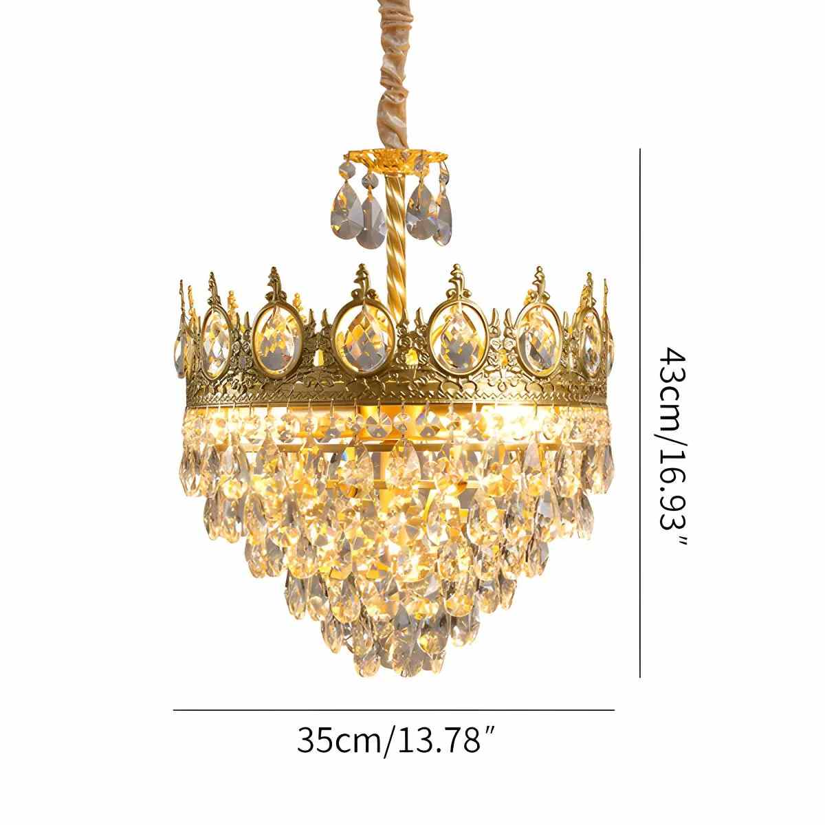 Antizer French Retro Crystal Chandelier for Dining Room