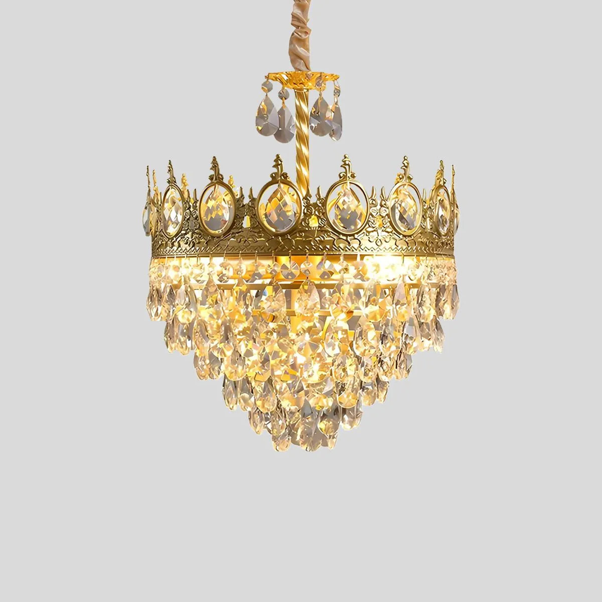 Antizer French Retro Crystal Chandelier for Dining Room