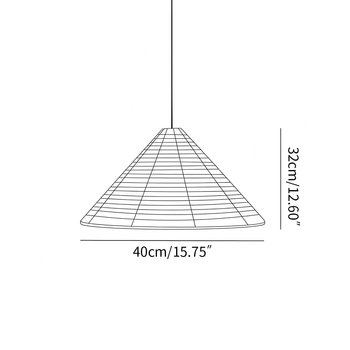 Antizer Washi Paper Hat Pendant Lamp for Dining Room