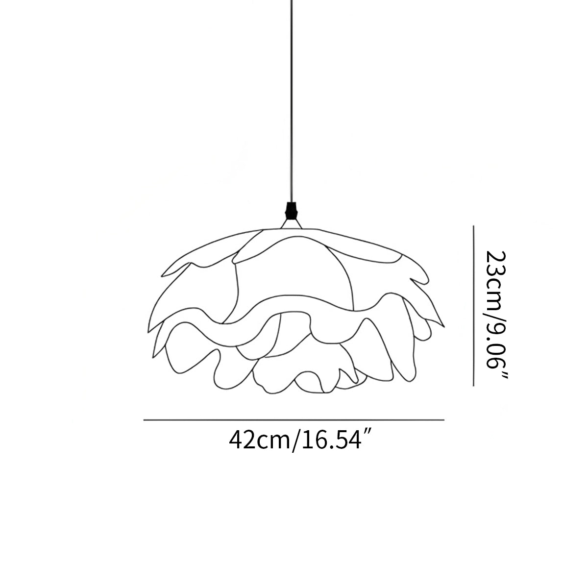 Antizer Flower Shaped White Pendant Lamp for Bedroom