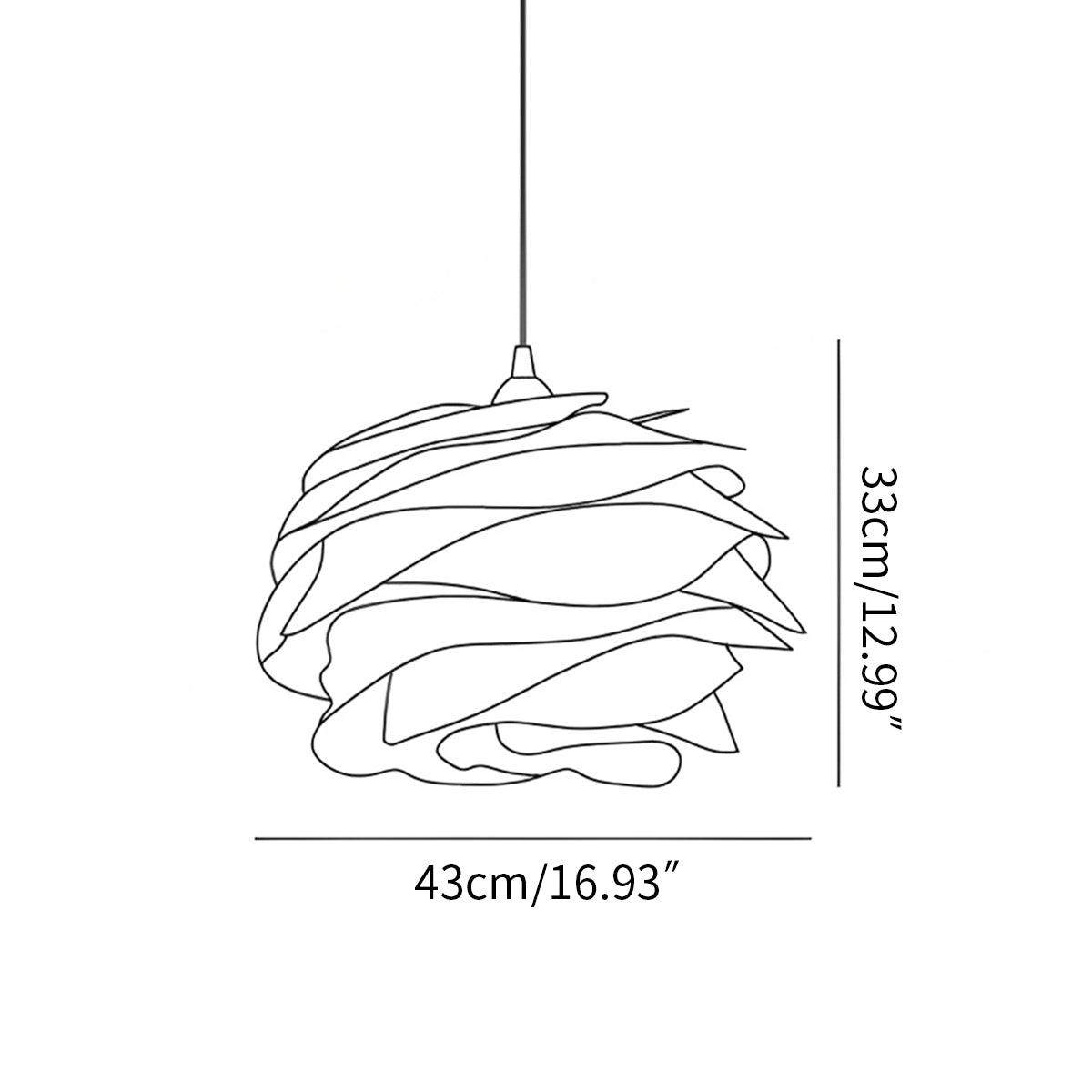 Antizer Rose Floral Pendant Light for Bedroom